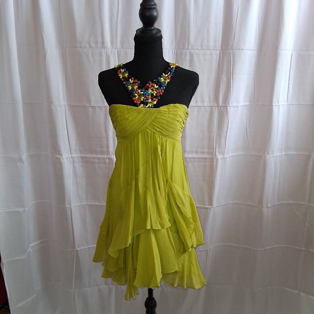 Chartreuse BCBG Dress size 4